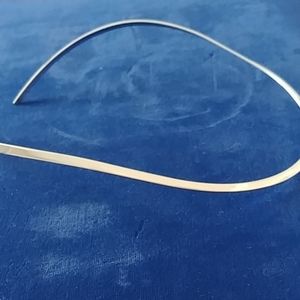 New 925 flat silver choker neck band